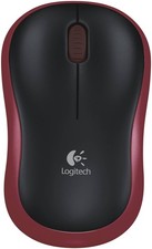 Logitech Computer Maus M185 Wireless Kabellos rot PC Notebook Laptop B Ware