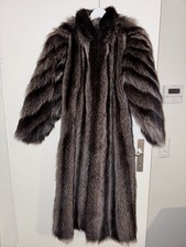 Pelzmantel aus waschbär damen - aus,