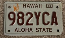 Motorradkennzeichen Hawai