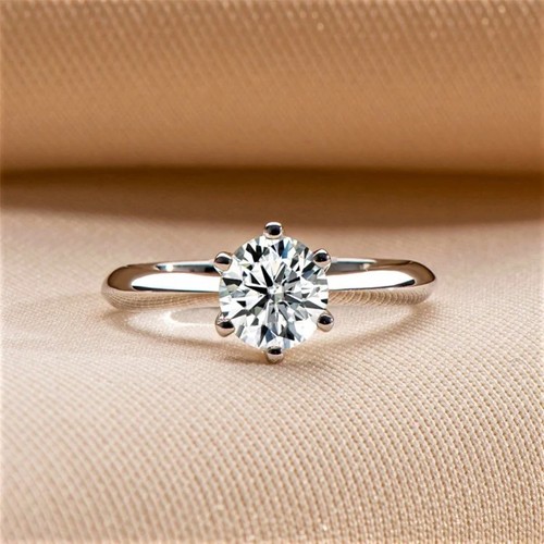 Damenring rund brillant - damenring,