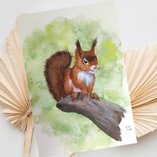 Eichhörnchen Aquarellgemälde