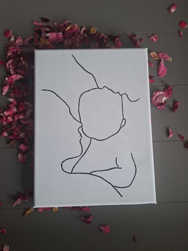 Bild selbstgemalt familie baby - bild,