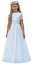 Kommunionkleid Spitze A-Linie