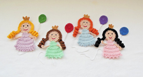 Häkel applikation prinzessin - häkel,