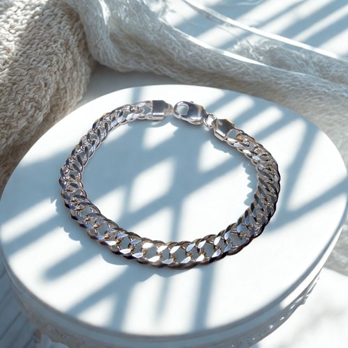 925 silber panzerarmband - 925,