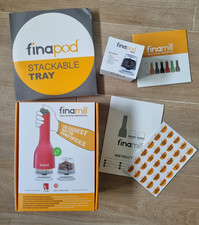Finamill Gewürzmühle, Finapod Tablett, Finapod Max, Aufkleber, Anleitungen Konvolut