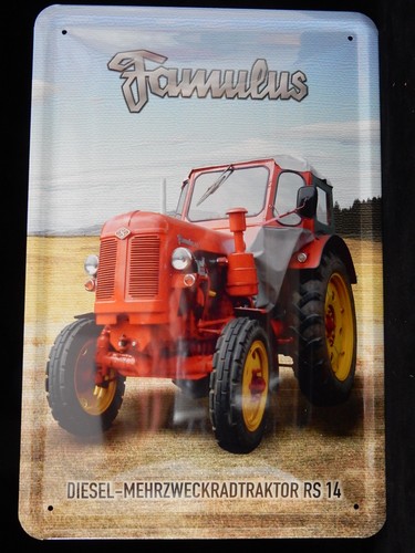 Blechschild traktor famulus - blechschild,