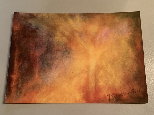 Kunst postkarte herbstlich - 1, postkarte,