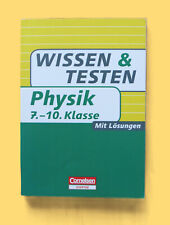 CORNELSEN SCRIPTOR Wissen & Testen - Physik 7.-10. Klasse mit Lösung
