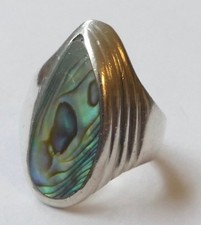Ring perlmutt plätchen - perlmutt, 925