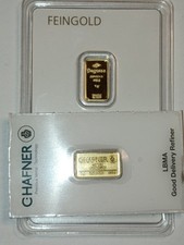 1g Gold Barren Degussa + 1g