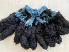 echt Pelzschal Kragen schwarz