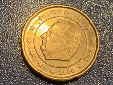 Belgien 2006 ,1 Kursmünze 20 cent Monogramm König Albert II aus aktuellem Umlauf