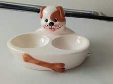 Doppel Futter Napf Duo-Napf für kleine Hunde Welpen Keramik Steingut Haustier