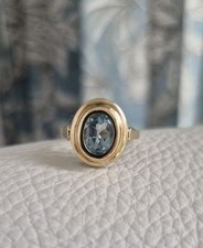 Vintage Blautopas Ring Topas
