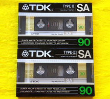 2x TDK SA 90 Cassette Tapes