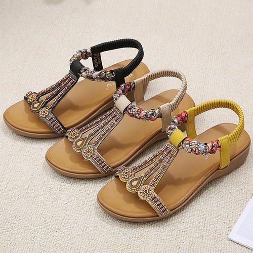 Damen sandalen sommer flach - sandalen,