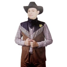 Herren Cowboy Kostüm (Weste &