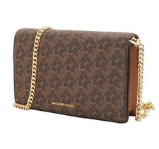 Michael Kors Damen Tasche Umhängetasche Jet Set MD Flap Chain  Xbody  Braun Neu