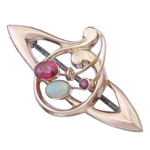 Brosche opal rubin - brosche, 333er