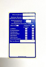 10 X Kundendienst Aufkleber Serviceaufkleber Ölwechsel Inspektion Universal