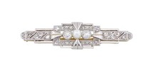 Art Deco Brosche Gold 18K mit