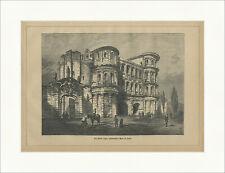 Die Porta nigra in Trier Altrömischer Bau Schwarzes Tor Holzstich E 23856