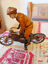 Motorradfahrer Halloh Lehmann vorkrieg Blechspielzeug Antik