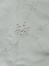 2 x Vintage Kuvert Couvert Bettdeckenbezug 130x195cm weiß bestickt aus Omas Zeit