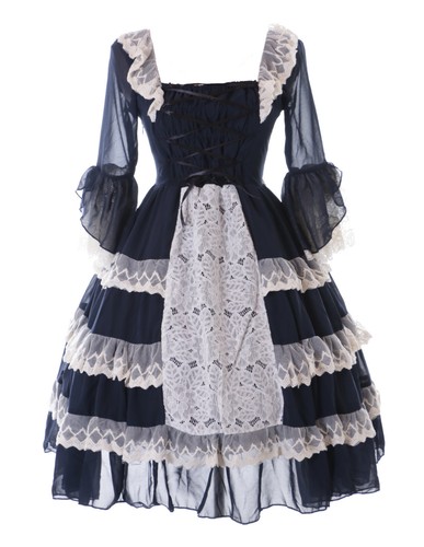 701 dunkel blau chiffon - dunkel,