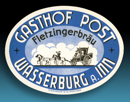 Schöner alter kofferaufkleber - alter,