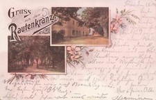 Gruss aus dem Gasthaus Rautenkranz Sorau Schlesien Postkarte AK 1900