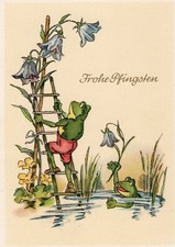 110/488 AK PFINGSTEN FRÖSCHE TEICH BLUMEN LEITER - DDR 1957 - VERLAG REICHENBACH