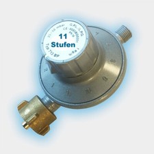  Gasregler 11-Stufen-Regler 25-50 mbar verstellbar   Propan Druckminderer 30