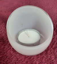Teelichthalter Milchglas  Kerzenhalter Teelicht Deko Tischschmuck