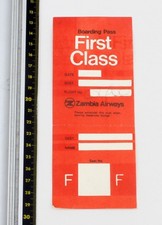 Zambia Airways Bordkarte -