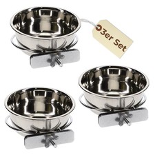 3x Edelstahlnapf zum