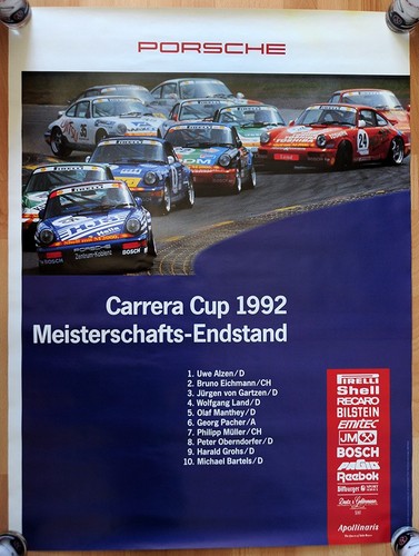 Orig porsche plakat poster - porsche,