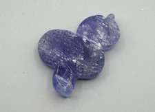 FLUORIT lila Schlange graviert