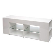 B-Ware TV-Rack MCW-L36, Fernsehtisch, Holz 50x144x40cm Staufach, hochglanz weiß