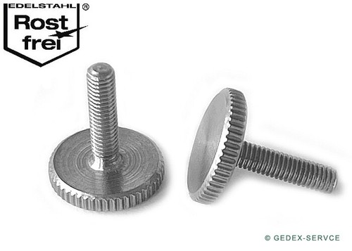 Rändelschraube din 653 - din, m3