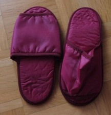 Hotel Hausschuhe/Stoff-Slipper ,weinrot,  Länge ca. 28cm,  unisex, ovp