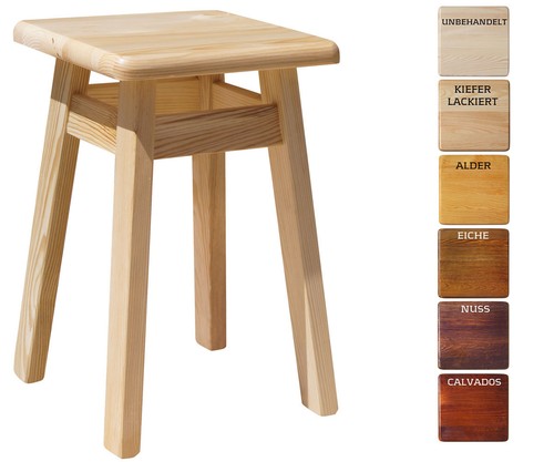 Schemel kiefer holz hocker - schemel,