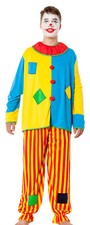 Clown Kostüm Herren Harlekin Narren Verkleidung Narr Zirkus Halloween