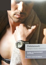 Pulsmesser mit Geschwindigkeit- &Distanzmesser Pulsmessuhr Uhr Herzf.+ Brustgurt