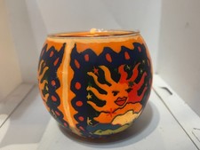 Leuchtglas  14cm Kerzenhalter Teelicht Windlicht Austria