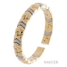 Bulgari Armreif 17,5 cm Edelstahl Gelbgold 750/ 18 Karat