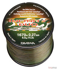 Daiwa Infinity Duo Camo Karpfenschnur monofile Schnur Angelschnur zweifarbig