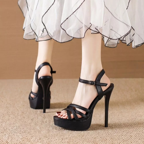 Sandalen schwarz mit - sandalen, plateau