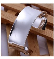 925 Sterling Silber Armreif Armspange Armband  Breit Damen Schmuck